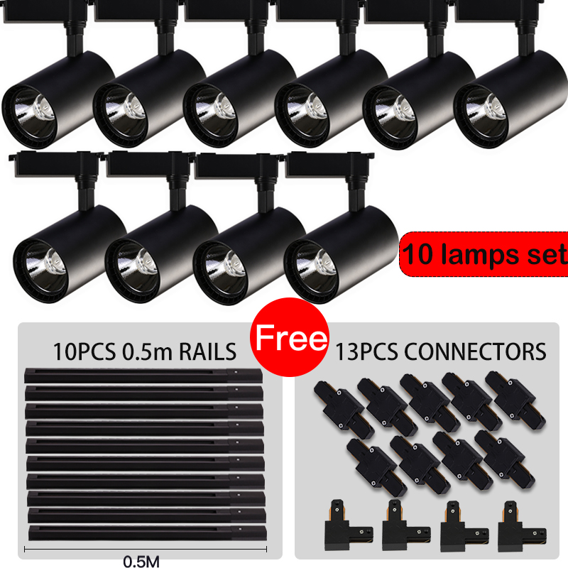 Outdoor Lighting Track - Lampa szynowa 50W, mocna lampa sufitowa,