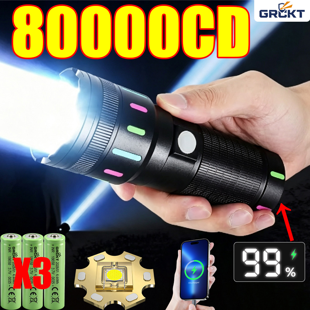 Outdoor Lighting Black - Latarka LED o mocy 80000CD, najmocniejsza