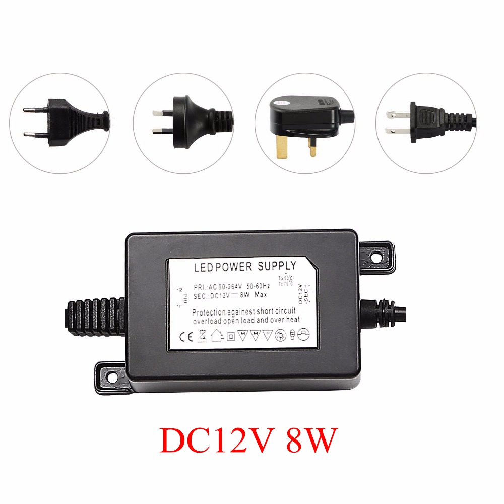 Outdoor Lighting Uk - Wodoodporny zasilacz transformatorowy IP67 DC12V 8W
