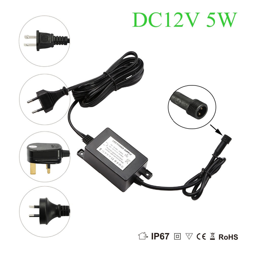 Outdoor Lighting Uk - Wodoodporny zasilacz transformatorowy IP67 DC12V 5W