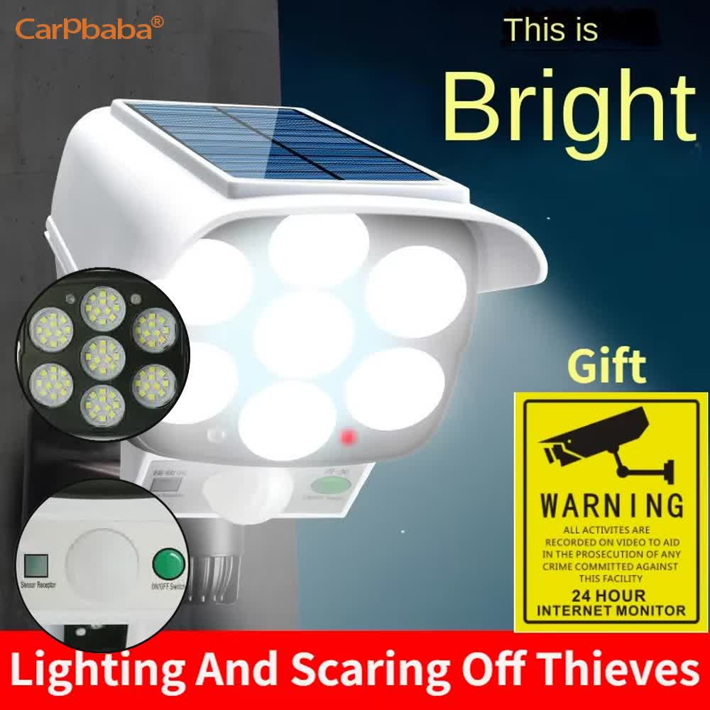 Outdoor Lighting Wireless - Zewnętrzna Solarna Lampa Bezpieczeństwa z Czujnikiem