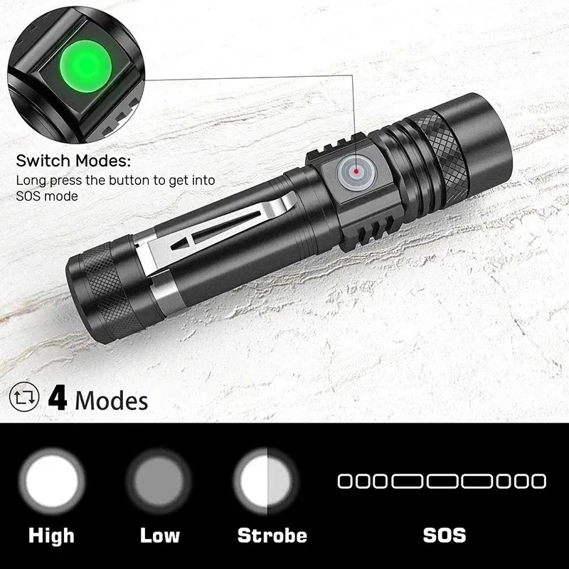 Latarka LED T6 z możliwością ł – Outdoor Lighting Black recenzja i cena