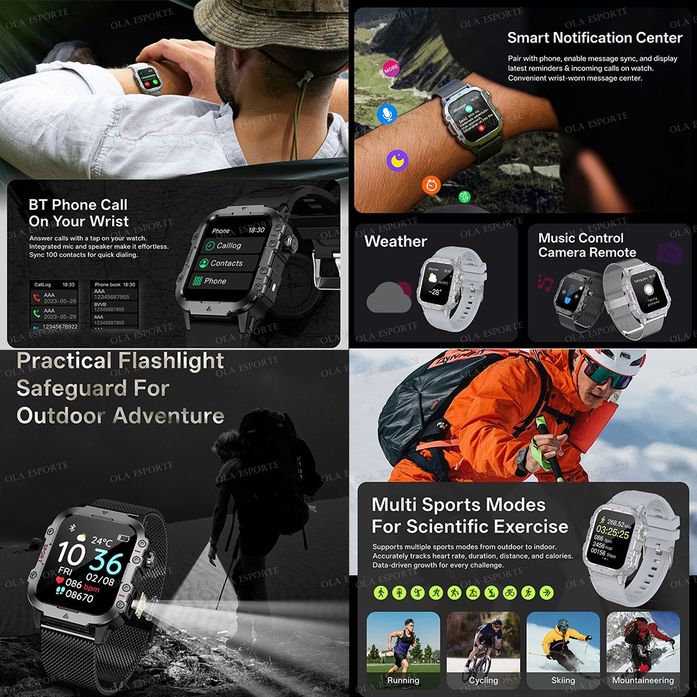 Wojskowy smartwatch outdoorowy – Outdoor Lighting Track recenzja i cena