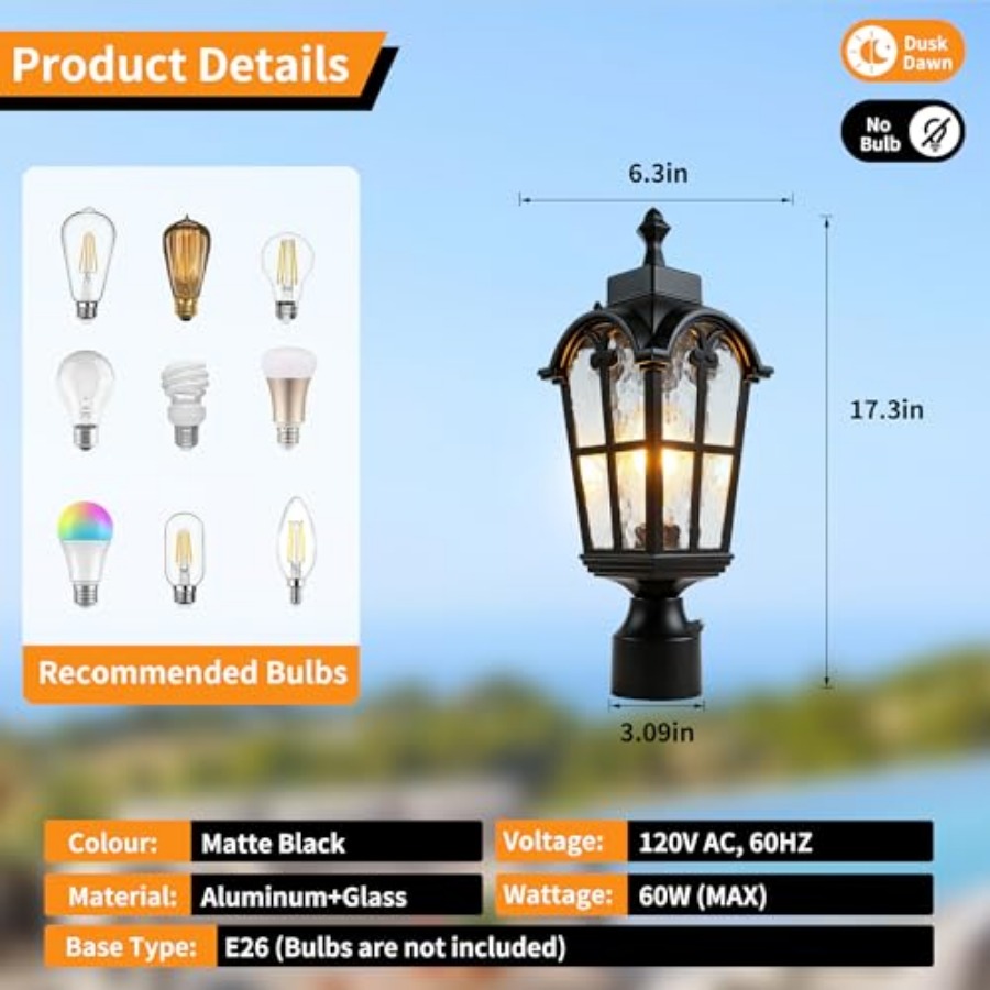 Zewnętrzne lampy słupkowe z cz – Outdoor Lighting Waterproof recenzja i cena