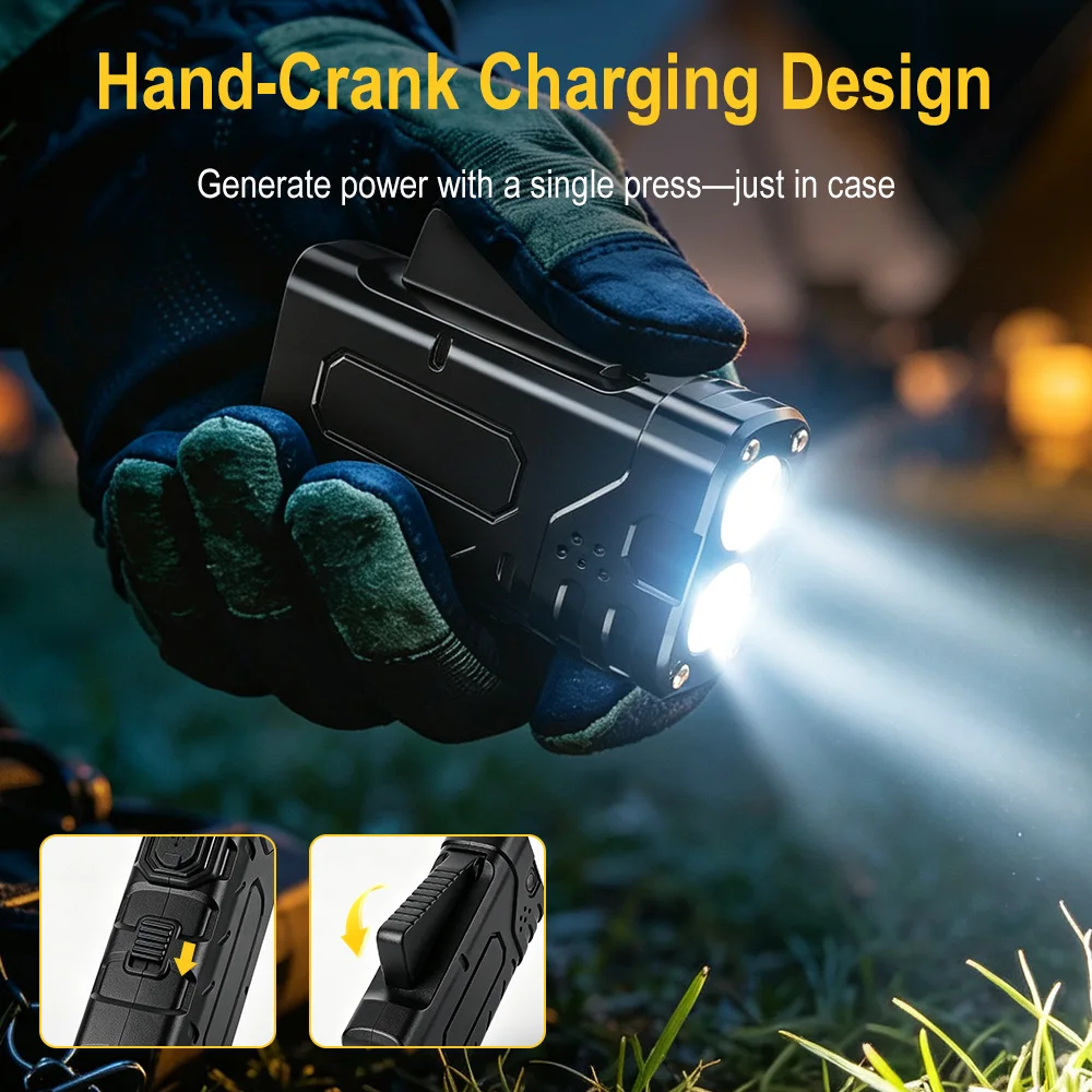 BORUIiT Ręczna latarka LED EDC – Outdoor Lighting Black recenzja i cena